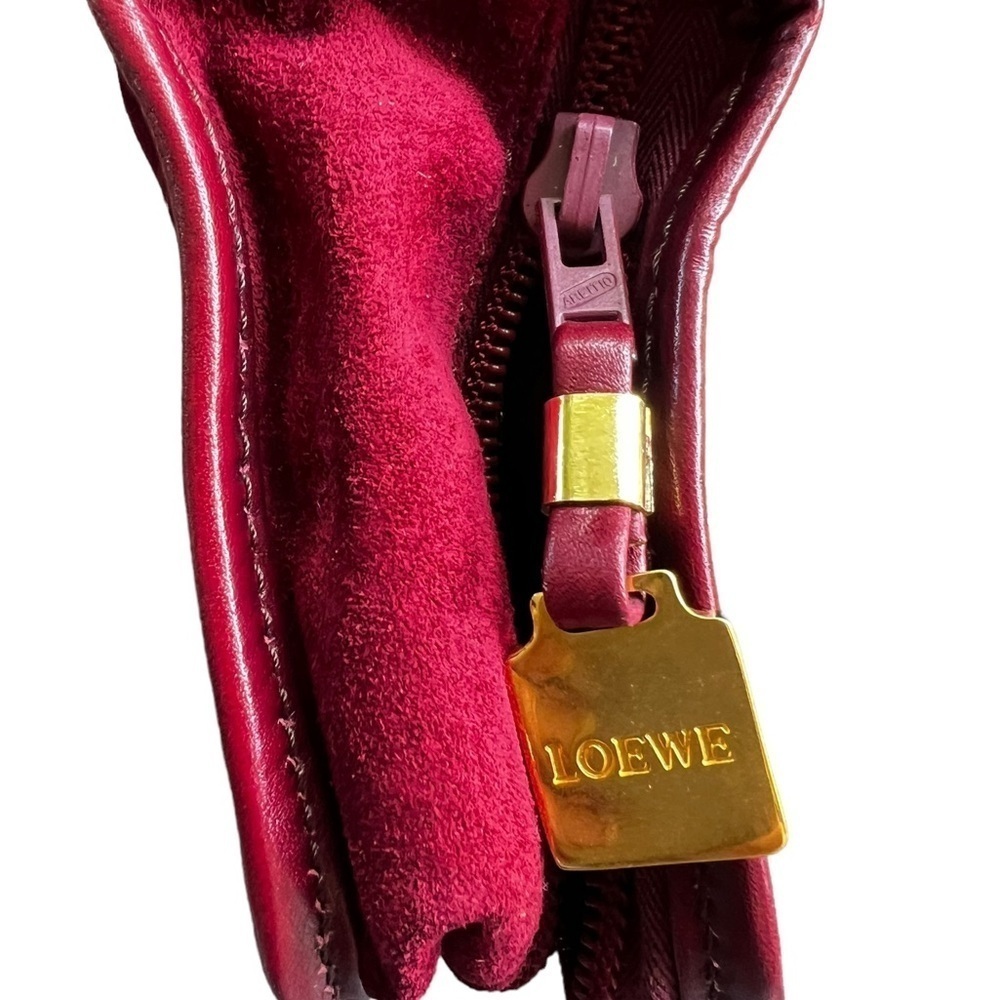 Loewe Red Suede Makeup Travel Bag - Picture 5 of 7